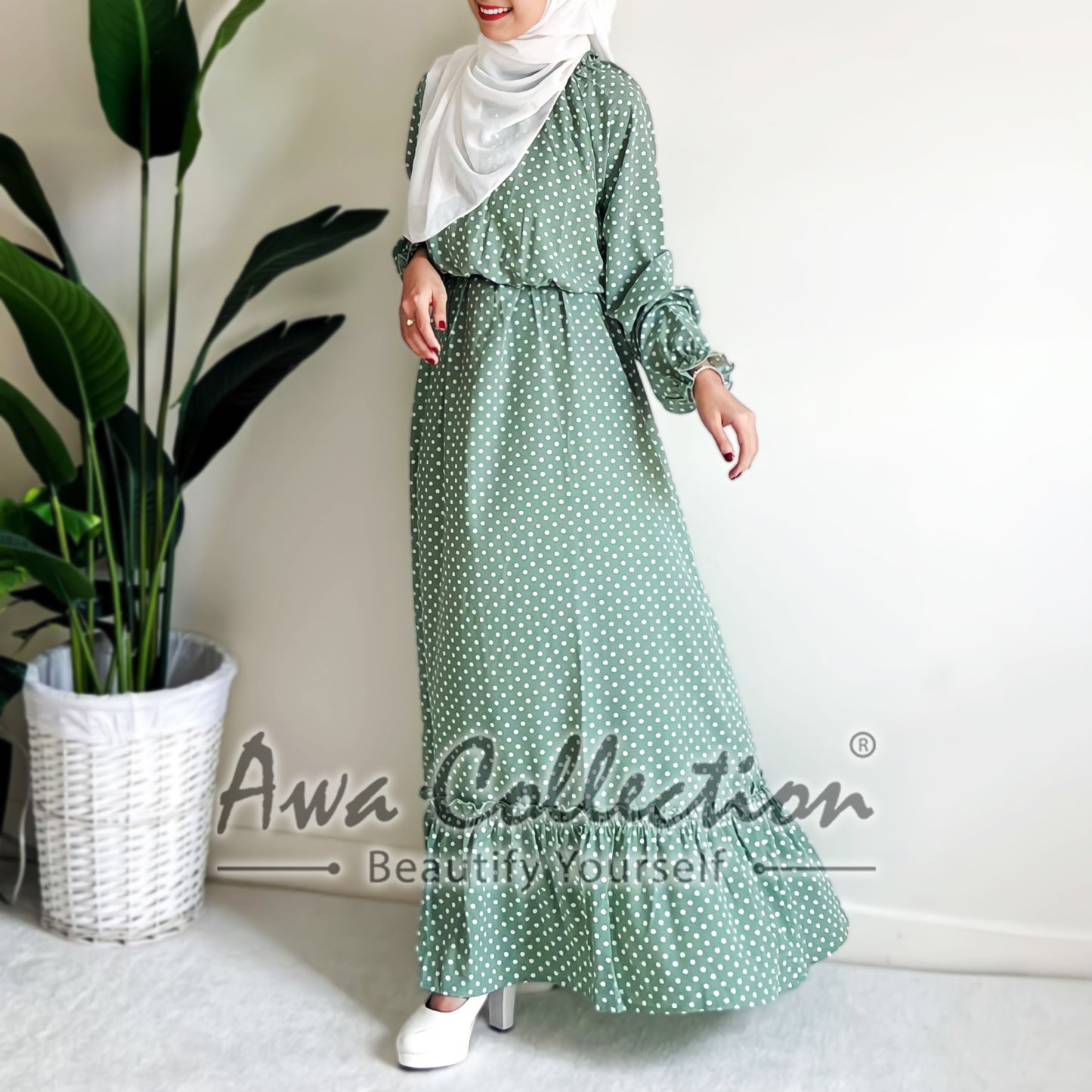 LALEESA Awa Collection DRESS QABILA DA102118 Dress Muslimah Dress Woman Jubah Muslimah Abaya Dress