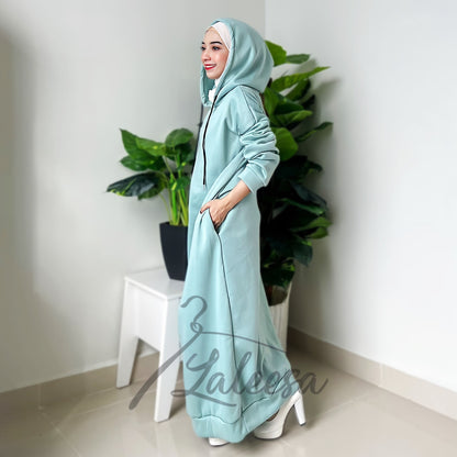 LALEESA DRESS HOODIE CLASSIC LD227527 <Long Hoodie Series> Dress Muslimah Dress Woman Jubah Abaya