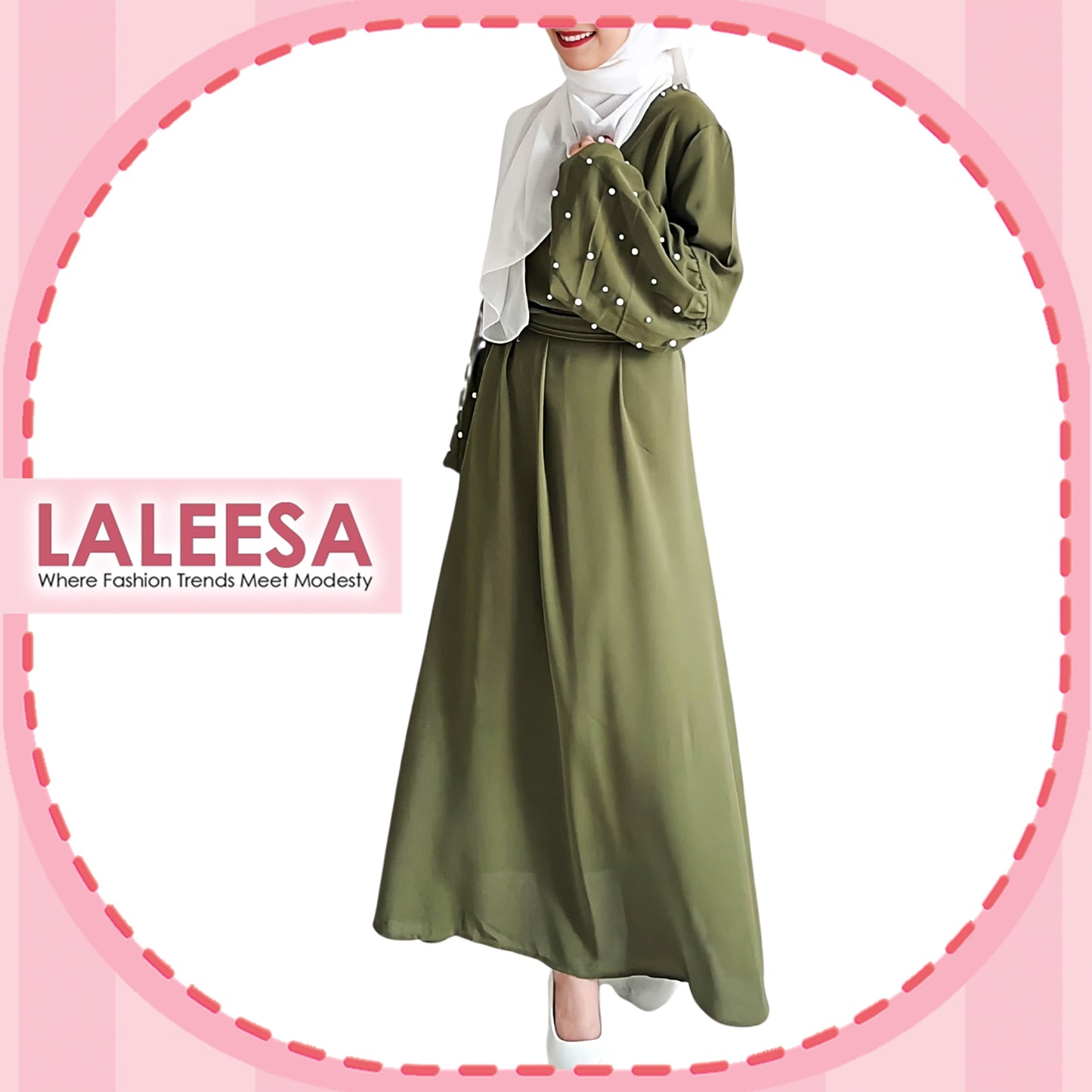 LALEESA Awa Collection DRESS LAMIS DA122117 Dress Muslimah Dress Woman Jubah Muslimah Jubah Abaya