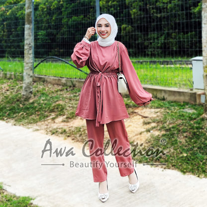 LALEESA Awa Collection (Blouse + Pants) SA704763 SET DUJANAH Blouse Muslimah Blouse Women Blouse Baju Raya 2024