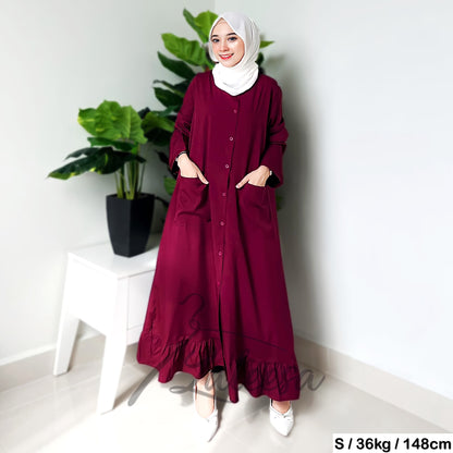 LALEESA DRESS BUTTON DOWN LD219219 AAA <BF Friendly Series> Dress Muslimah Dress Woman Jubah Abaya