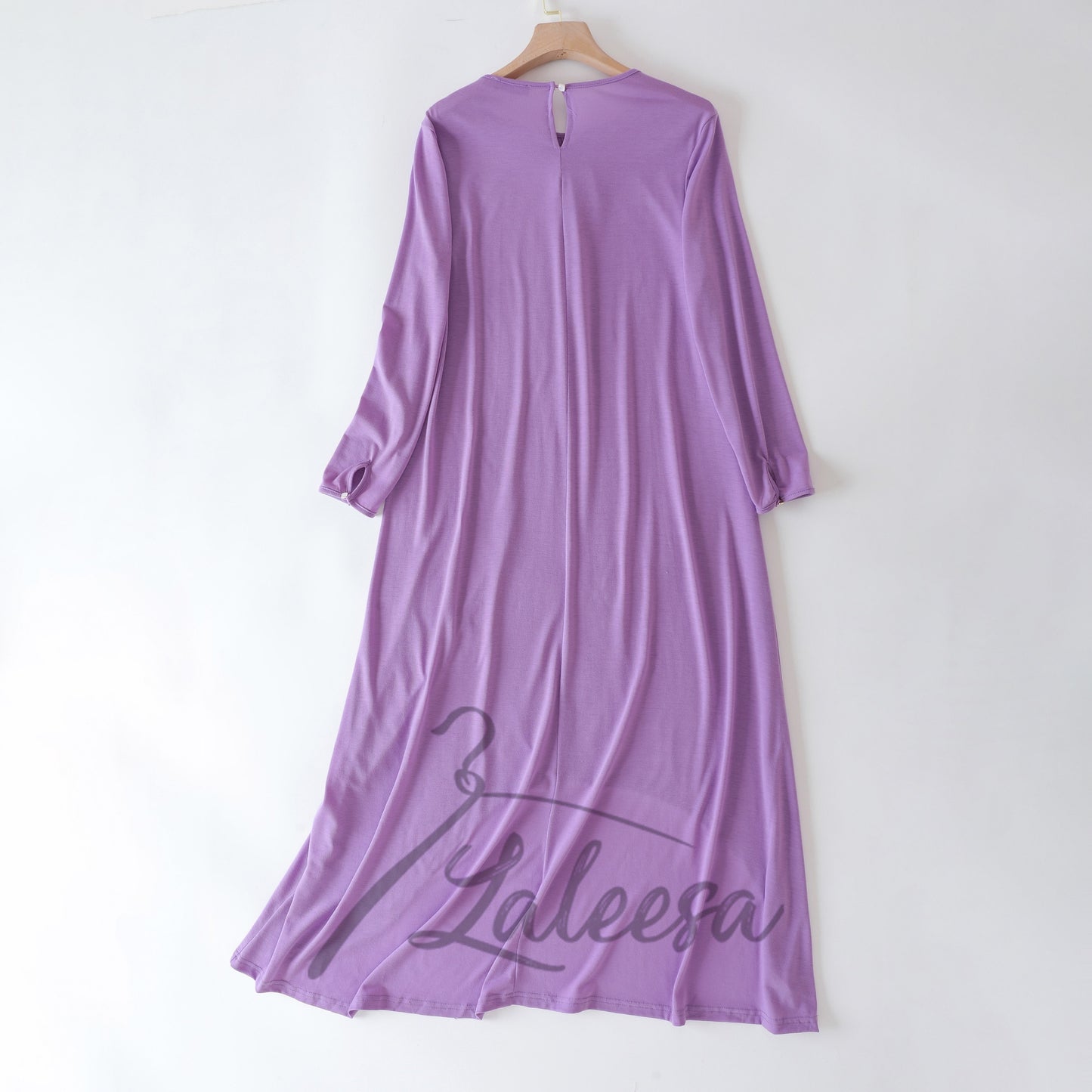 LALEESA LD258286 DRESS NAFISA Plain Round Neck Casual Long Dress Muslimah Dress Women Dress Plus Size Baju Raya 2024