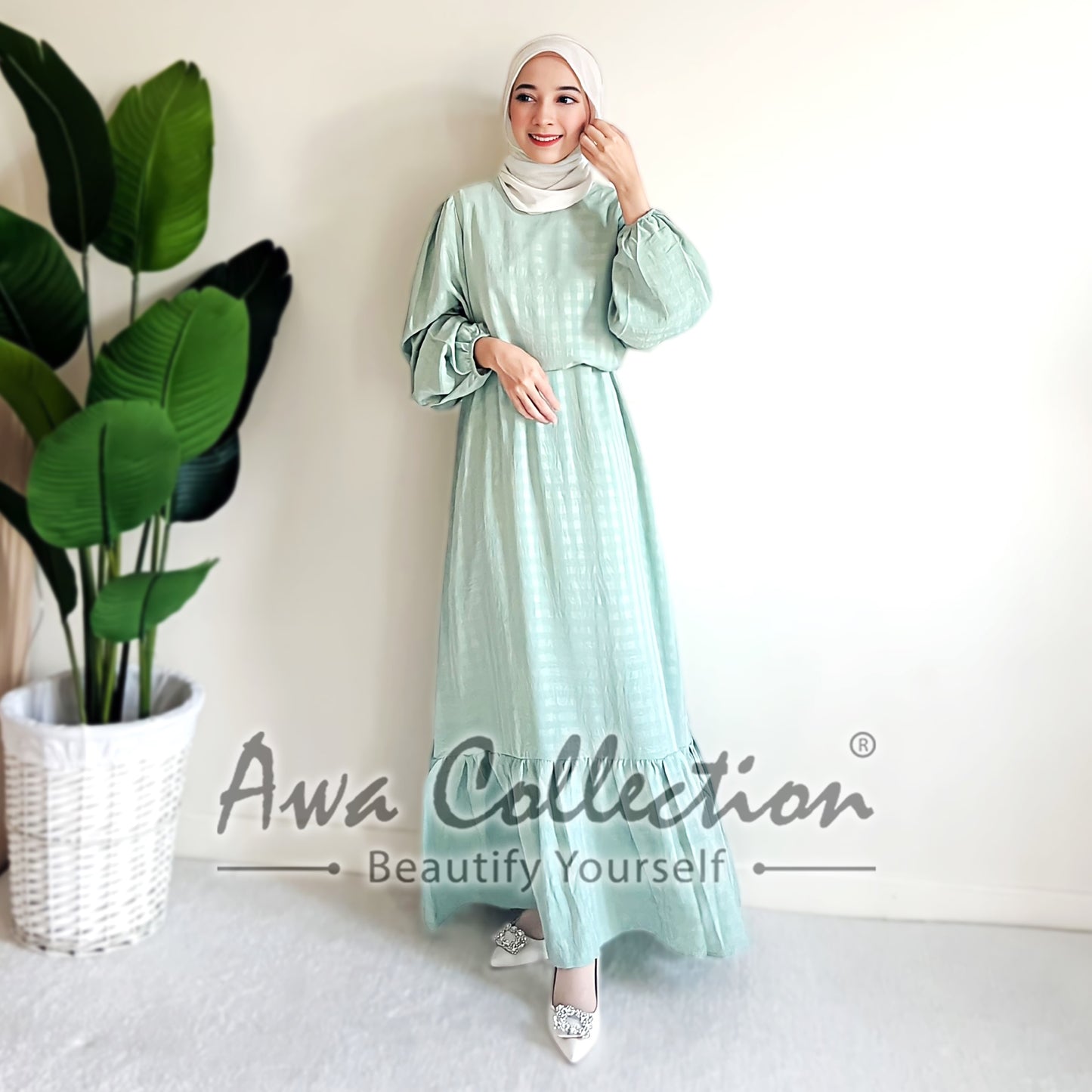 LALEESA Awa Collection DRESS FAHMIDA DA115145 <Ironless Series> (Ironless) Dress Muslimah Jubah