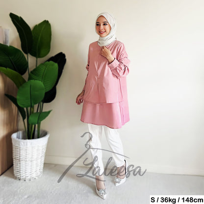 LALEESA BLOUSE JASSIA TB410590 <BF Friendly Series> Blouse Muslimah Blouse Women Blouse Plus Size Baju Raya 2024