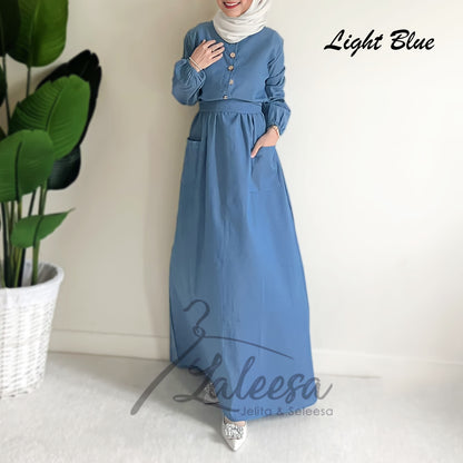 LALEESA DRESS WADDIA LD236206 <BF Friendly Series> Dress Muslimah Dress Women Dress Abaya Plus Size Baju Raya 2024