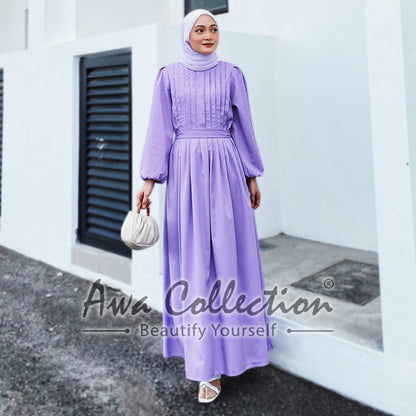 LALEESA Awa Collection DA127162 DRESS SAEEDA Dress Muslimah Dress Women Dress Baju Muslimah Baju Raya 2024