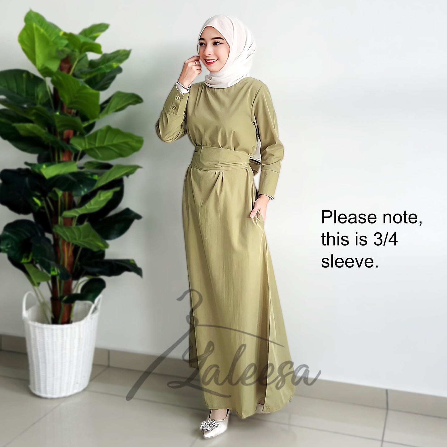 LALEESA DRESS FARAH LD222022 Dress Muslimah Dress Woman Jubah Muslimah Jubah Abaya Dress Long Dress