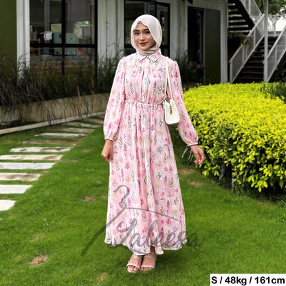 LALEESA DRESS EMILY LD230208 <Korean Series> Dress Muslimah Dress Woman Jubah Muslimah Abaya Dress