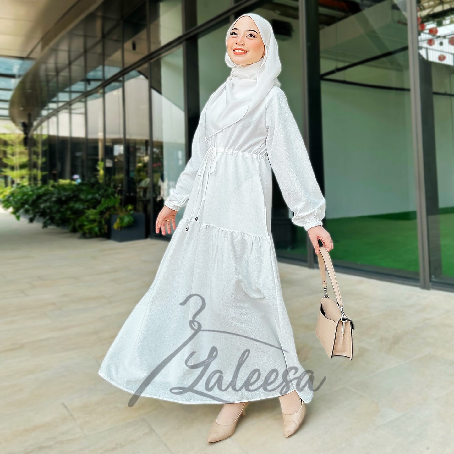 LALEESA DRESS DRAWSTRING LD294296 <BF Friendly Series> (Ironless) Dress Muslimah Dress Woman Jubah