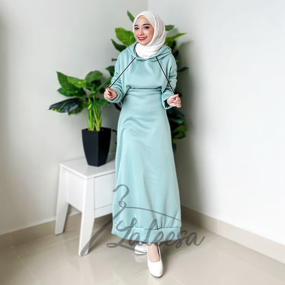 LALEESA DRESS HOODIE CLASSIC LD227527 <Long Hoodie Series> Dress Muslimah Dress Woman Jubah Abaya