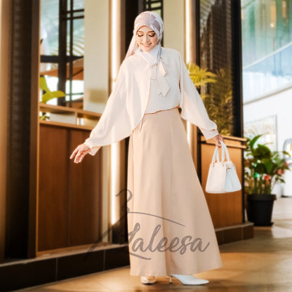 LALEESA Awa Collection (Blouse + Skirt) SET FANILA SA705754 <Korean Series> Set Wear Blouse Muslimah Baju Raya 2024