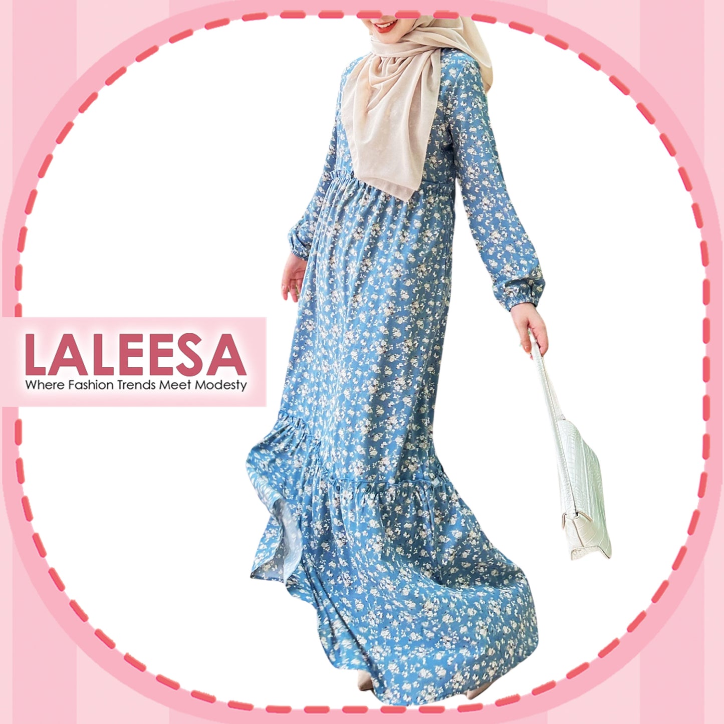 LALEESA Awa Collection DRESS AMIRA DA112112 Dress Muslimah Dress Woman Jubah Muslimah Abaya Dress