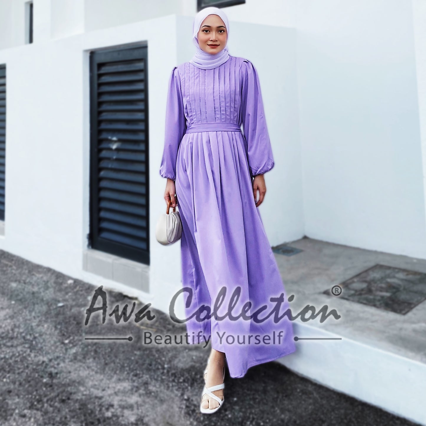 LALEESA Awa Collection DA127162 DRESS SAEEDA Dress Muslimah Dress Women Dress Baju Muslimah Baju Raya 2024