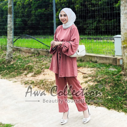 LALEESA Awa Collection (Blouse + Pants) SA704763 SET DUJANAH Blouse Muslimah Blouse Women Blouse Baju Raya 2024