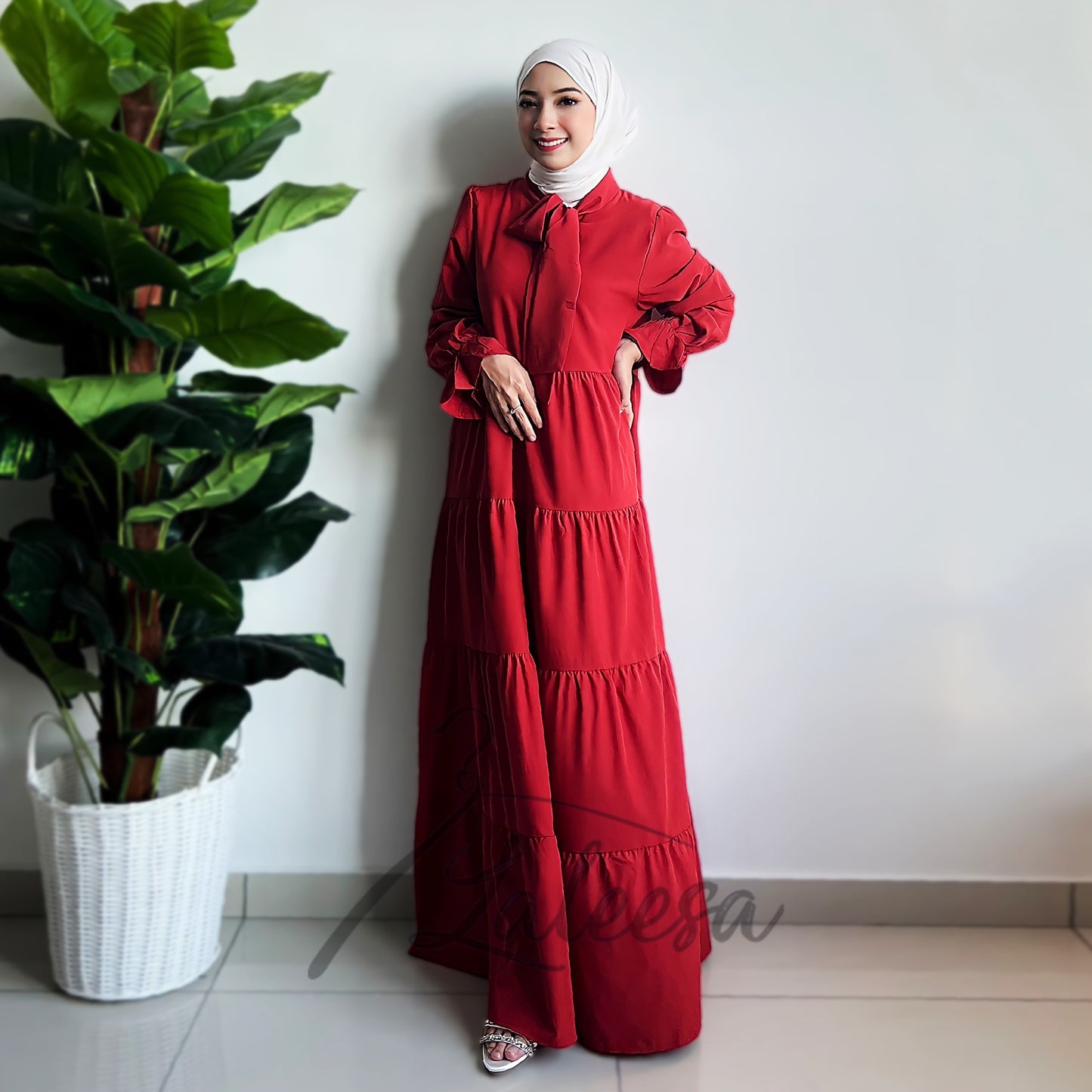 LALEESA DRESS USHNA LD290252 Dress Muslimah Dress Woman Jubah Muslimah Jubah Abaya Dress Long Dress