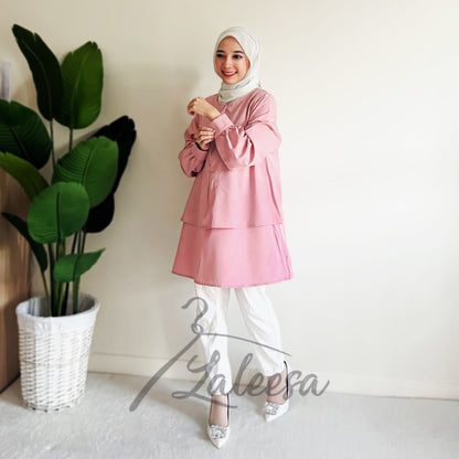 LALEESA BLOUSE JASSIA TB410590 <BF Friendly Series> Blouse Muslimah Blouse Women Blouse Plus Size Baju Raya 2024