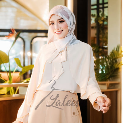 LALEESA Awa Collection (Blouse + Skirt) SET FANILA SA705754 <Korean Series> Set Wear Blouse Muslimah Baju Raya 2024