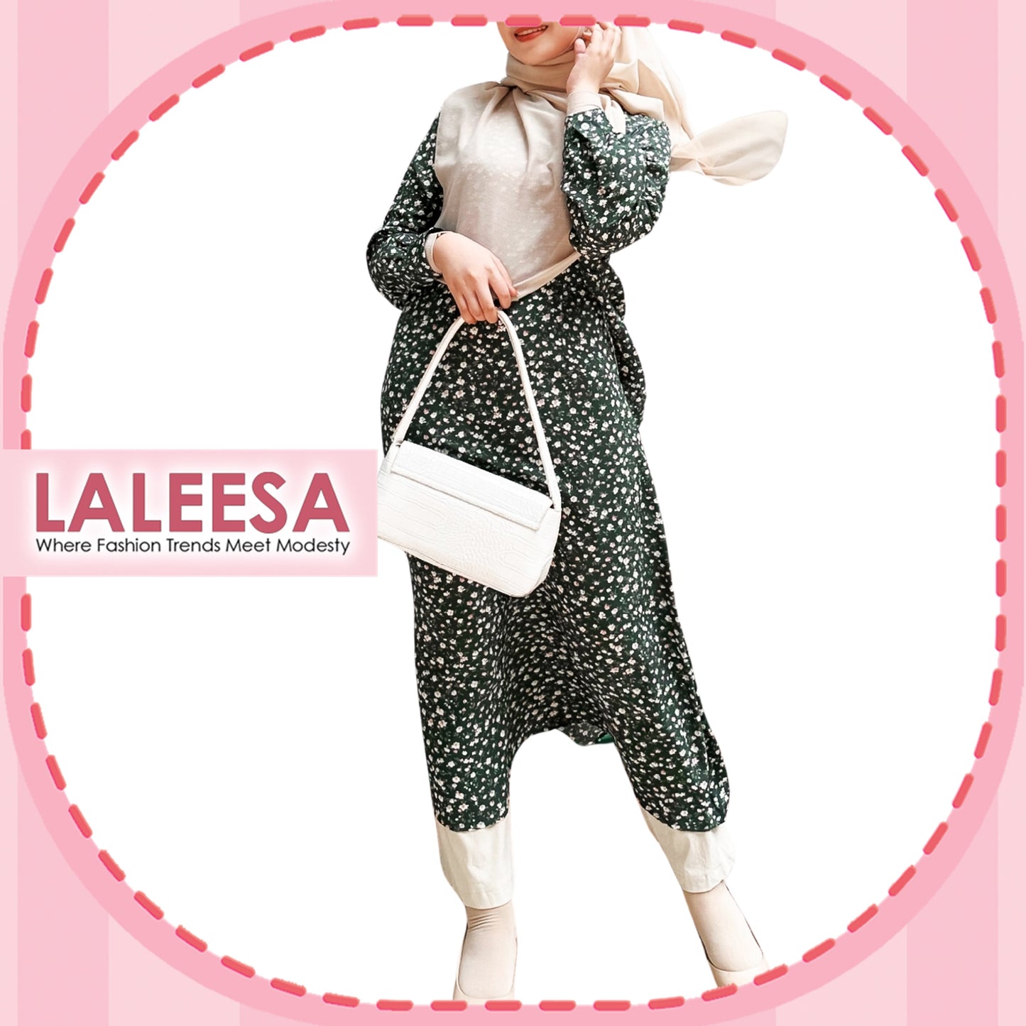 LALEESA Awa Collection DA121108 DRESS KABSHAH Muslimah Dress Women Dress Maxi Dress Abaya Muslimah Jubah Baju Raya 2024