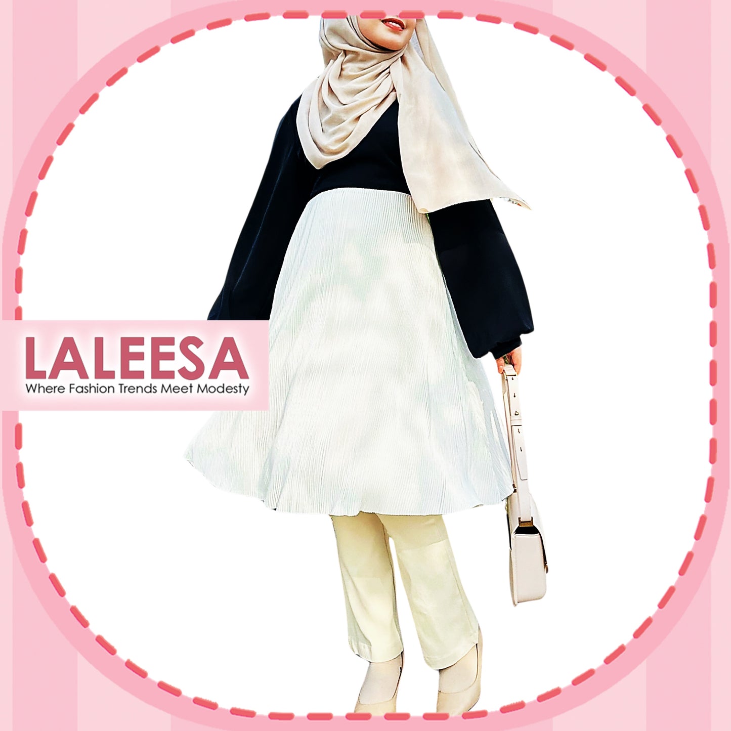 LALEESA Awa Collection DRESS JALA DA120199 Dress Muslimah Dress Woman Jubah Muslimah Abaya Dress