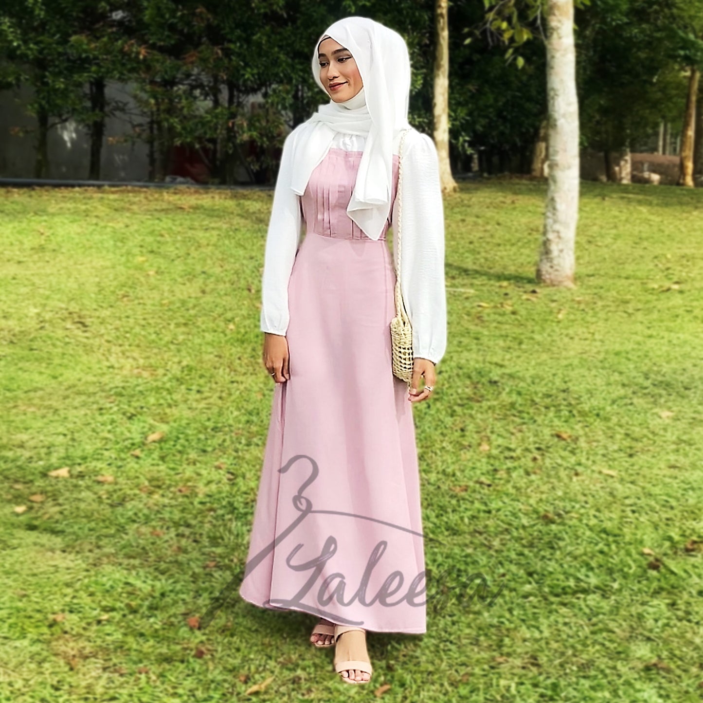 LALEESA DRESS DAMIANA LD227175 <Korean Series> (Small Cutting) Korean Style Dress Muslimah Plus Size Baju Raya 2024