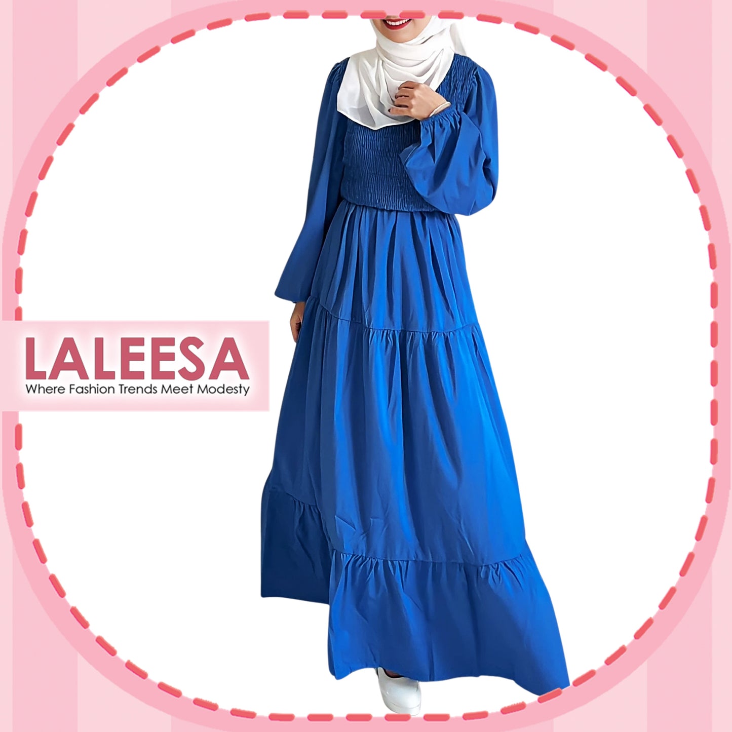 LALEESA Awa Collection DRESS NAZIRA DA104136 Dress Muslimah Dress Woman Jubah Muslimah Abaya Dress