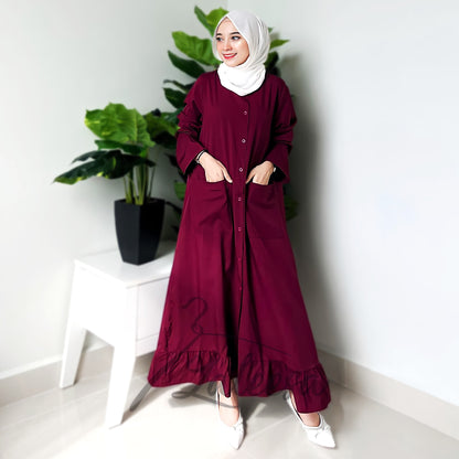 LALEESA DRESS BUTTON DOWN LD219219 AAA <BF Friendly Series> Dress Muslimah Dress Woman Jubah Abaya