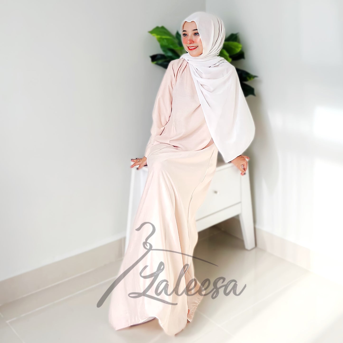 LALEESA DRESS VINTAGE LD221282 Dress Muslimah Dress Woman Jubah Muslimah Jubah Abaya Long Dress