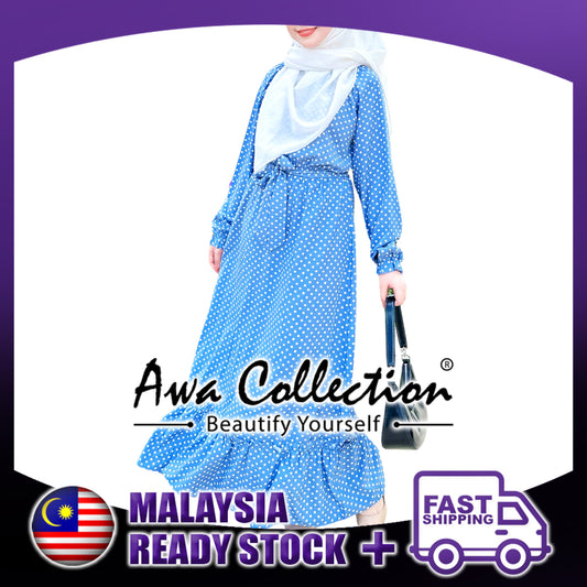 LALEESA Awa Collection DRESS QABILA DA102118 Dress Muslimah Dress Women Dress Jubah Muslimah Jubah Abaya Baju Raya 2024