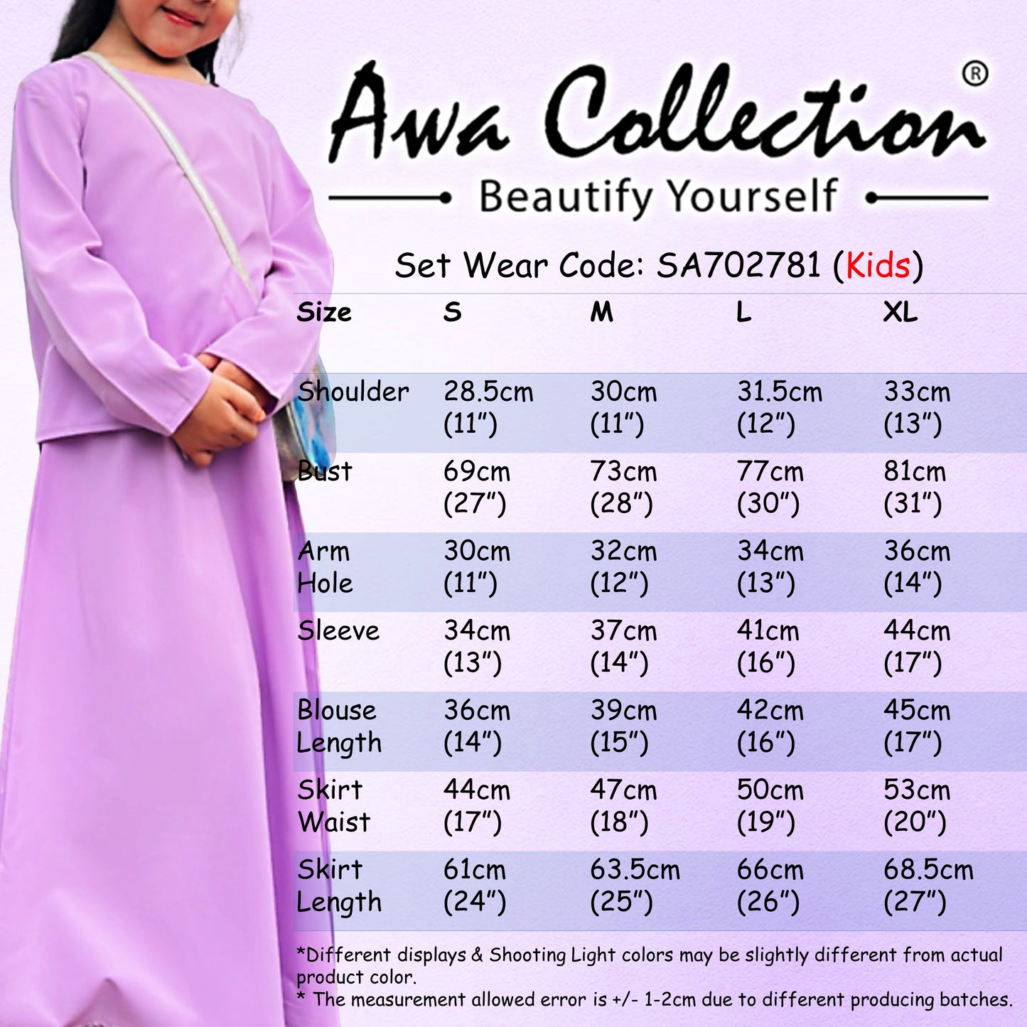 LALEESA Awa Collection (Blouse + Skirt) SA702781 SET NADIA Set Wear Blouse Muslimah Blouse Women Blouse Baju Raya 2024