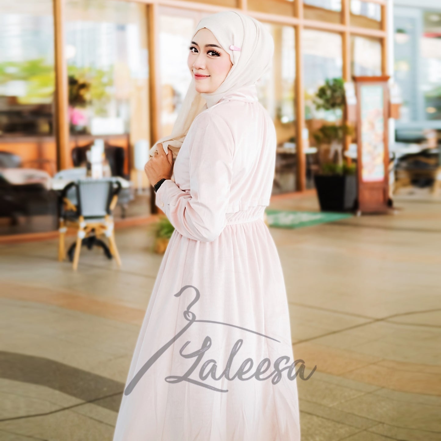 LALEESA DRESS WASILA LD211472 <Korean Series> Dress Muslimah Dress Woman Jubah Muslimah Abaya Dress