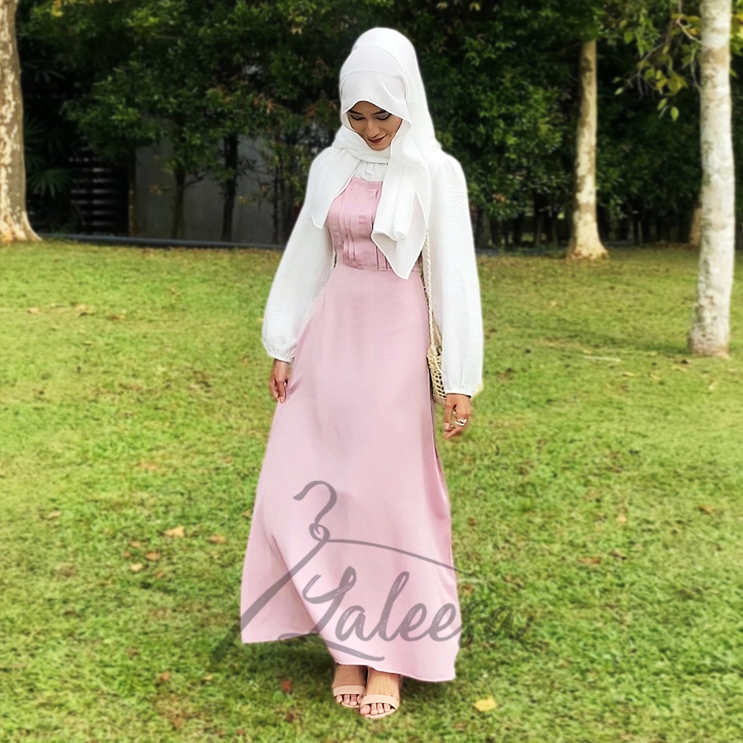 LALEESA DRESS DAMIANA LD227175 <Korean Series> (Small Cutting) Korean Style Dress Muslimah Plus Size Baju Raya 2024