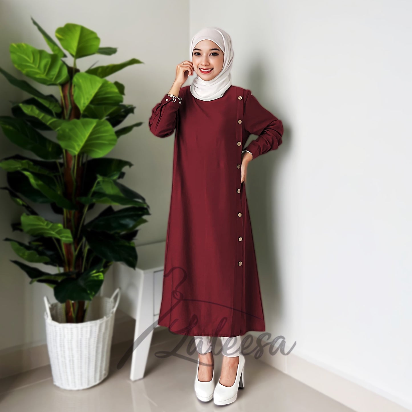 LALEESA TB424224 BLOUSE JUNNA Blouse Muslimah Blouse Women Blouse Baju Muslimah Baju Perempuan Plus Size Baju Raya 2024