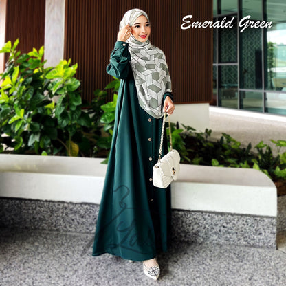 LALEESA DRESS RAINA LD221565 <BF Friendly Series> Dress Muslimah Dress Woman Jubah Muslimah Abaya