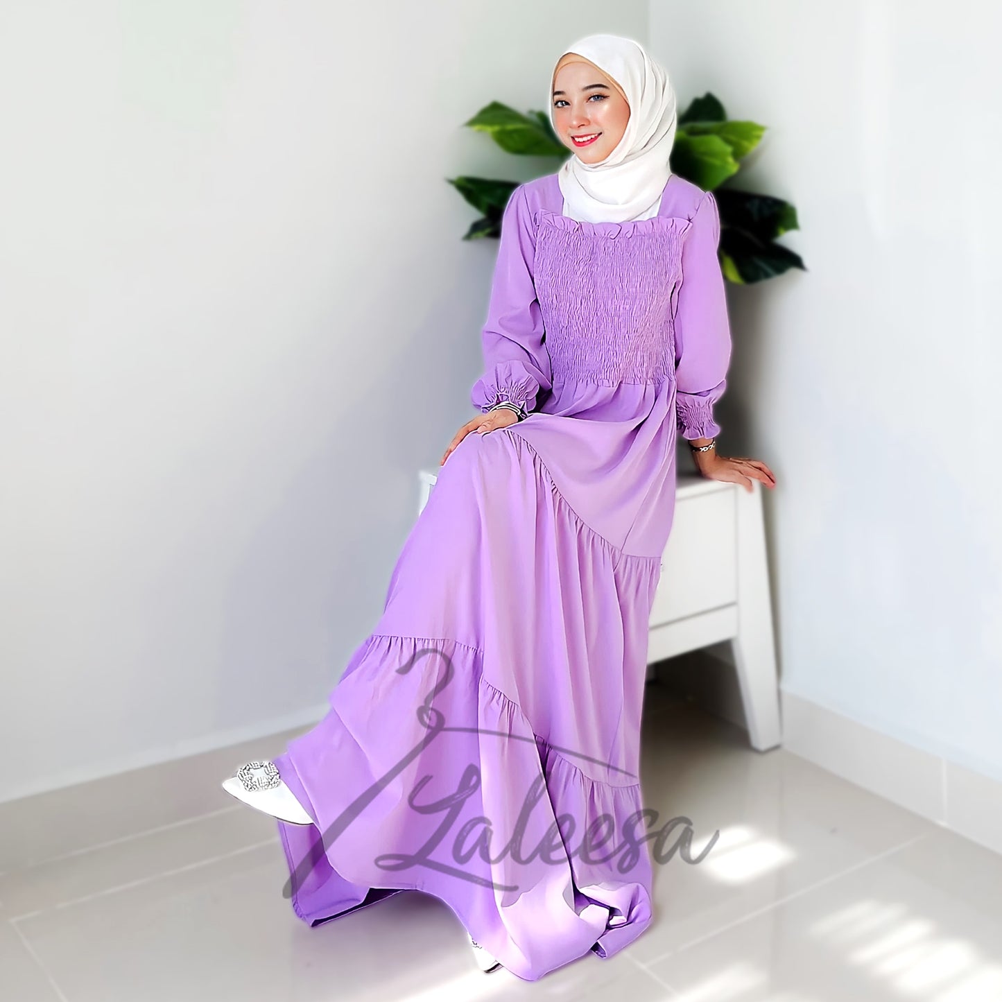 LALEESA DRESS LAMIA LD256264 Dress Muslimah Dress Woman Jubah Muslimah Jubah Abaya Dress Long Dress