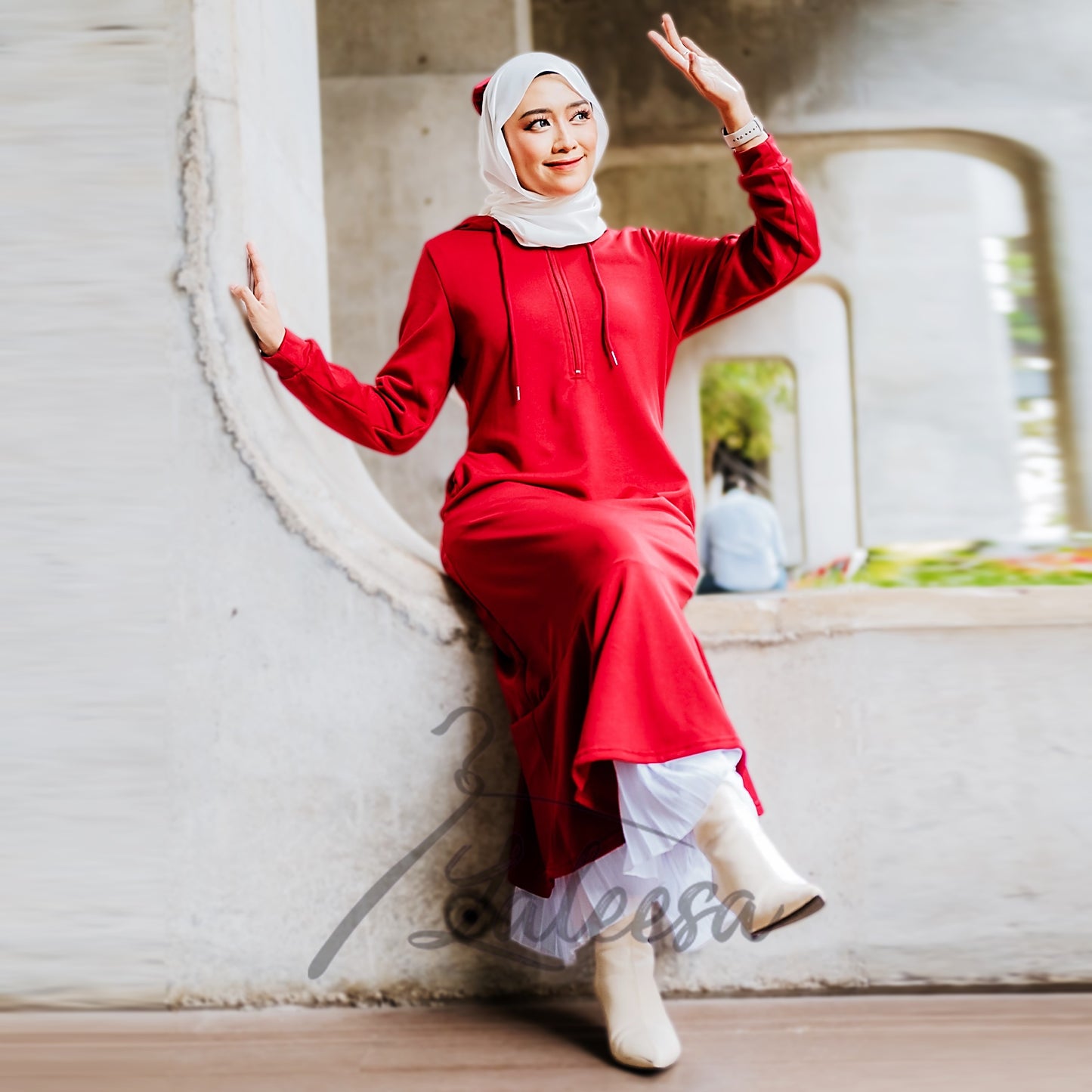 LALEESA DRESS HOODIE FAIDA LD215245 <BF Friendly Series> Dress Muslimah Dress Woman Jubah Muslimah