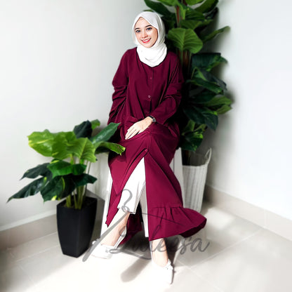 LALEESA DRESS BUTTON DOWN LD219219 AAA <BF Friendly Series> Dress Muslimah Dress Woman Jubah Abaya