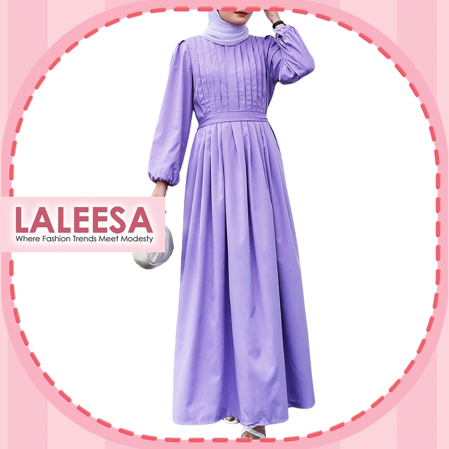 LALEESA Awa Collection DA127162 DRESS SAEEDA Dress Muslimah Dress Women Dress Baju Muslimah Baju Raya 2024