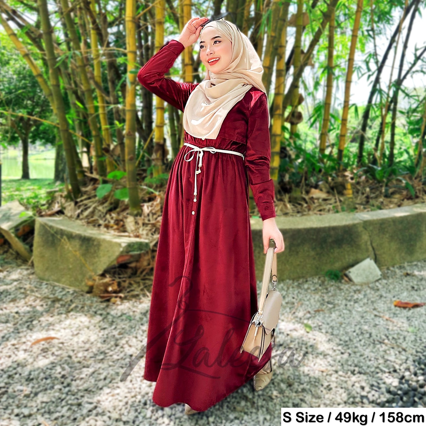 LALEESA DRESS WASILA LD211472 <Korean Series> Dress Muslimah Dress Woman Jubah Muslimah Abaya Dress