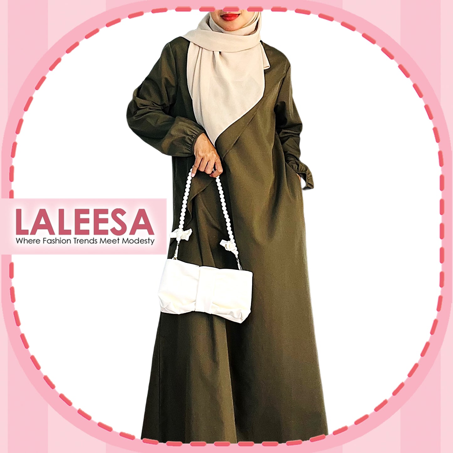 LALEESA DRESS ADEENA LD229239 Dress Muslimah Dress Woman Jubah Muslimah Jubah Abaya Dress Long Dress