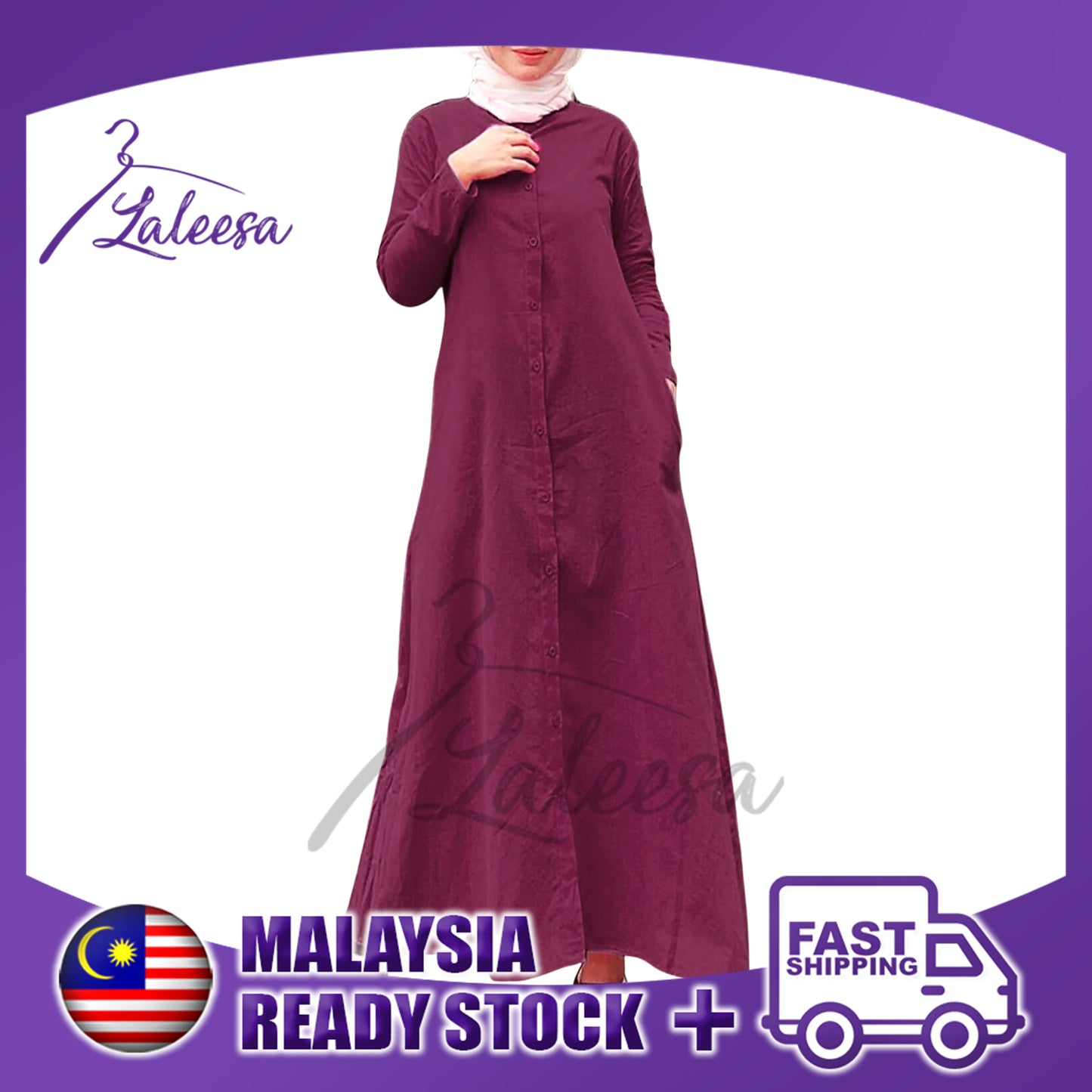 LALEESA DRESS DALIA LD220318 <BF Friendly Series> Dress Muslimah Dress Women Dress Jubah Plus Size Baju Raya 2024