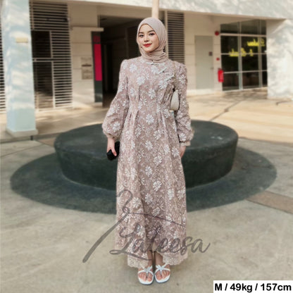 LALEESA DRESS LAURA LD221290 <Korean Series> (Small Cutting) Cheongsam Style Qipao Dress Muslimah Dress Women Dress