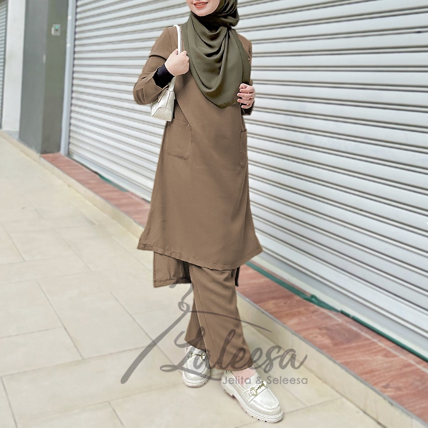 LALEESA (Blouse + Pants) SET DANISH SW837817 <BF Friendly Series> Set Wear Blouse Muslimah Plus Size Baju Raya 2024