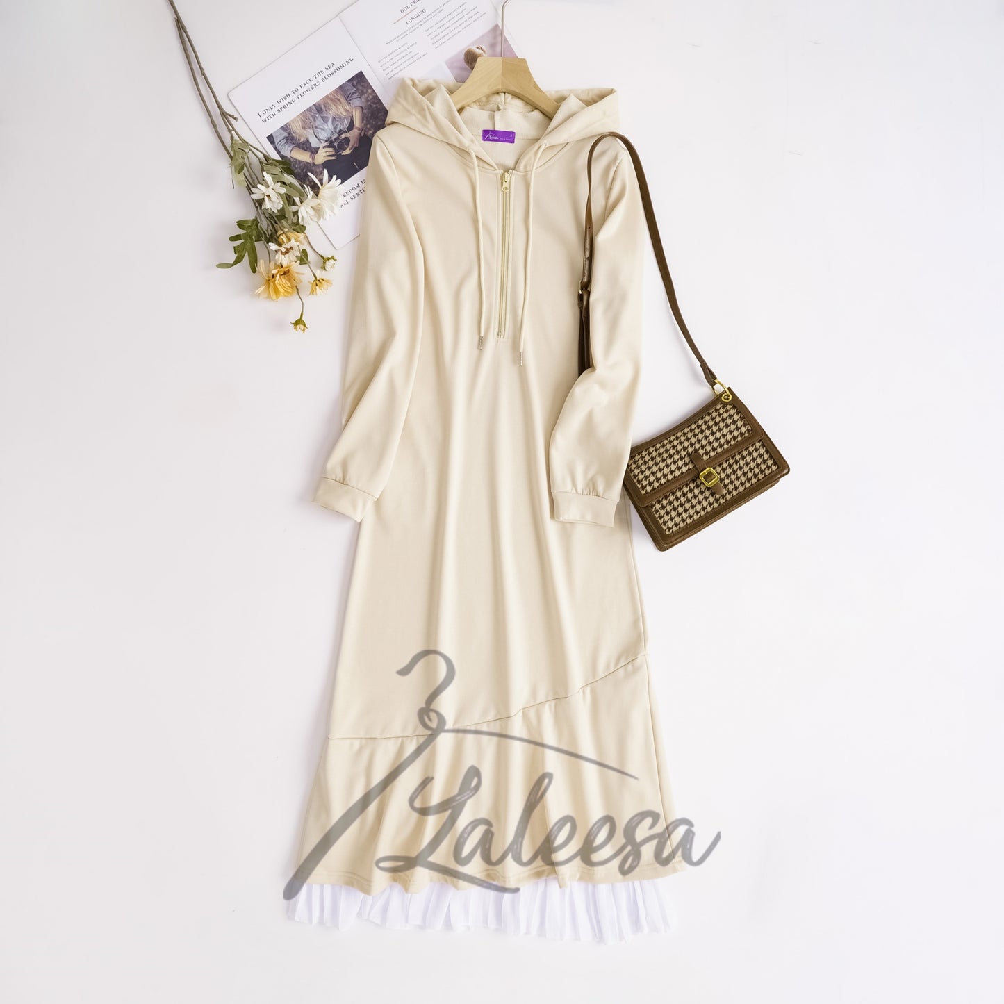 LALEESA DRESS HOODIE FAIDA LD215245 <BF Friendly Series> Dress Muslimah Dress Woman Jubah Muslimah