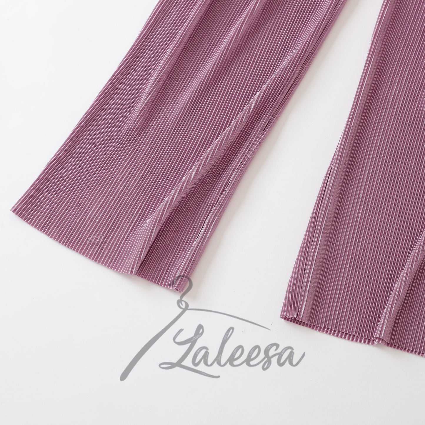 LALEESA PANTS ZOONA PS660640 <Ironless Series> (Ironless) High Waist Rubber Waist Loose Straight Long Pants Women Pants