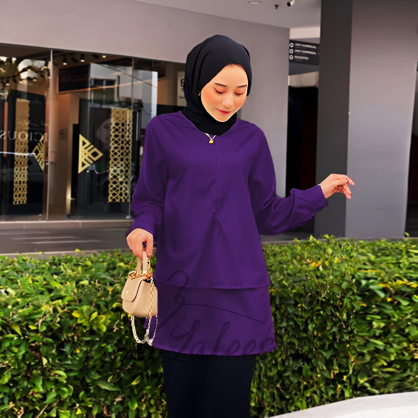 LALEESA BLOUSE JASSIA TB410590 <BF Friendly Series> Blouse Muslimah Blouse Women Blouse Plus Size Baju Raya 2024