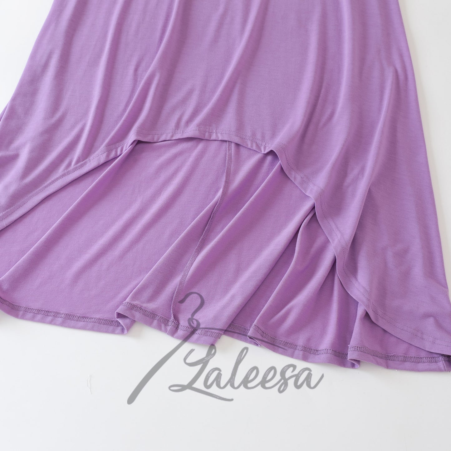 LALEESA LD258286 DRESS NAFISA Plain Round Neck Casual Long Dress Muslimah Dress Women Dress Plus Size Baju Raya 2024