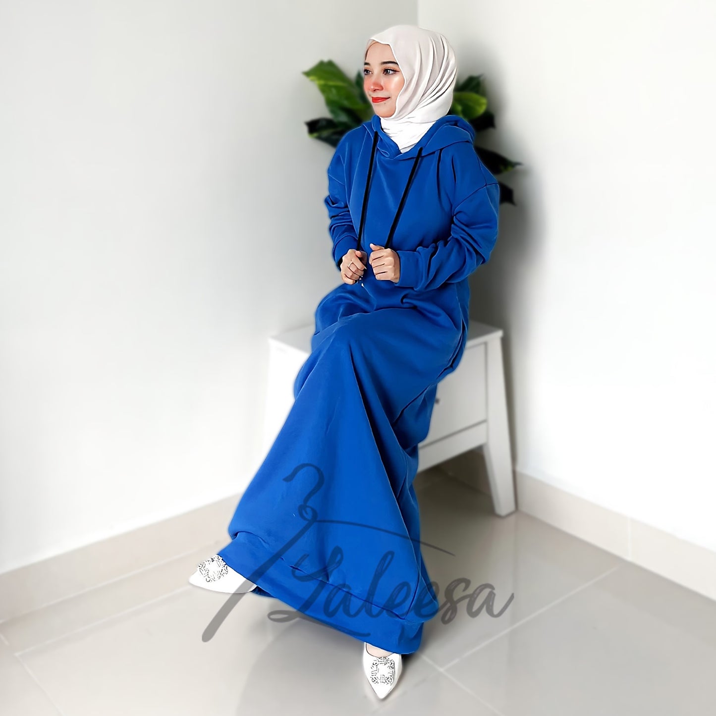 LALEESA DRESS HOODIE CLASSIC LD227527 <Long Hoodie Series> Dress Muslimah Dress Woman Jubah Abaya