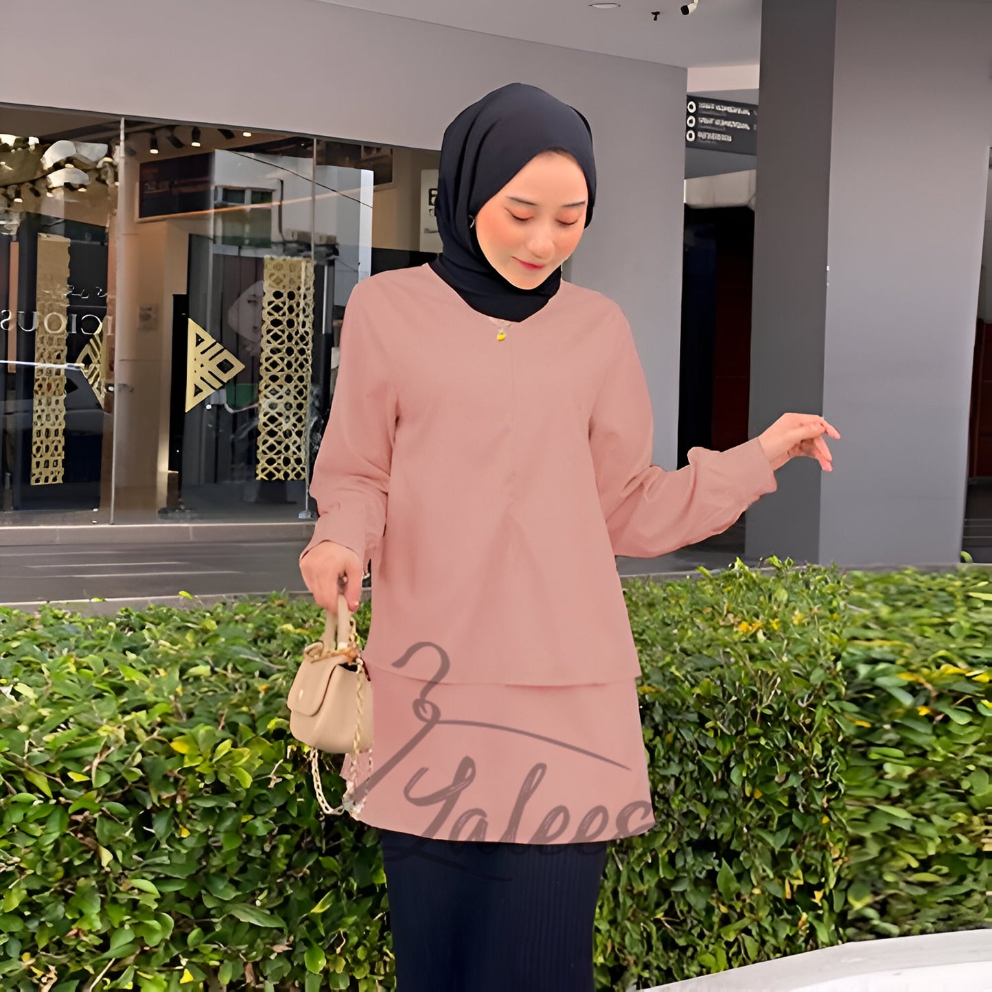 LALEESA BLOUSE JASSIA TB410590 <BF Friendly Series> Blouse Muslimah Blouse Women Blouse Plus Size Baju Raya 2024