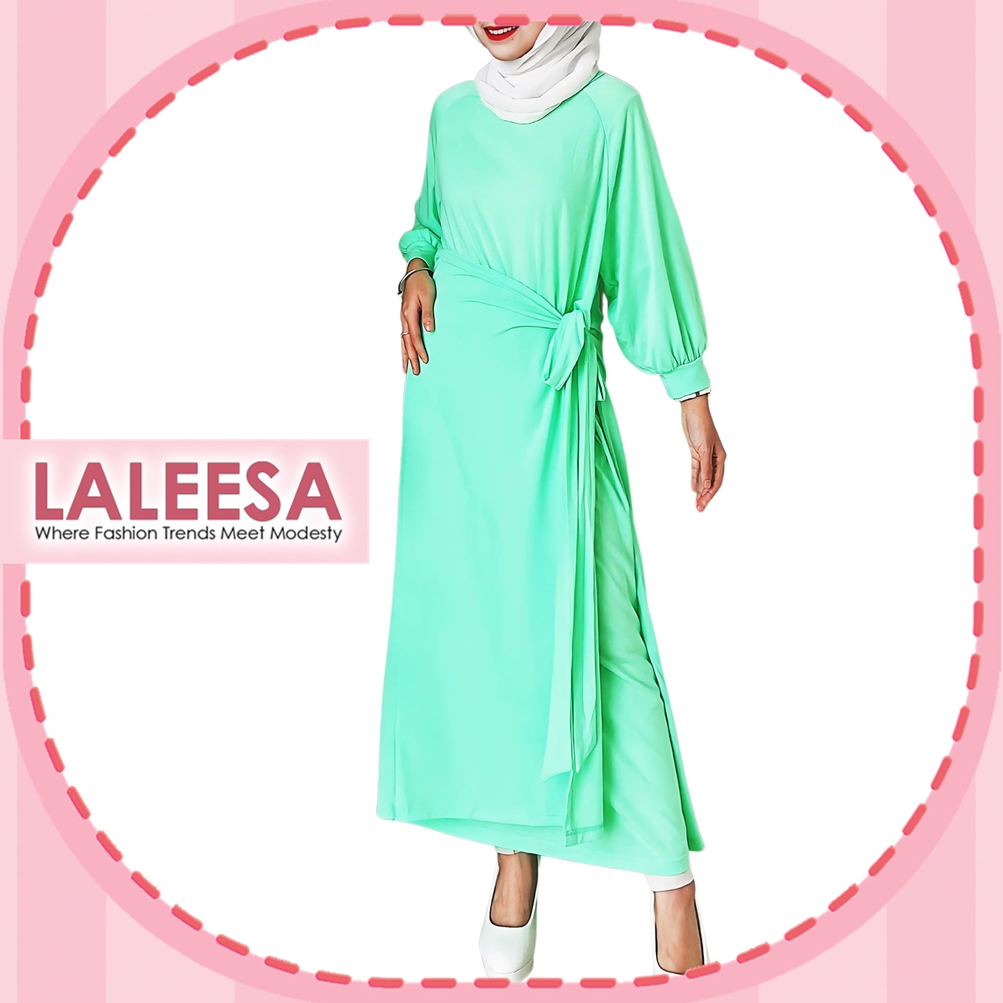 LALEESA Awa Collection DA108172 DRESS TAHIRA Dress Muslimah Dress Women Dress Maxi Dress Baju Raya 2024