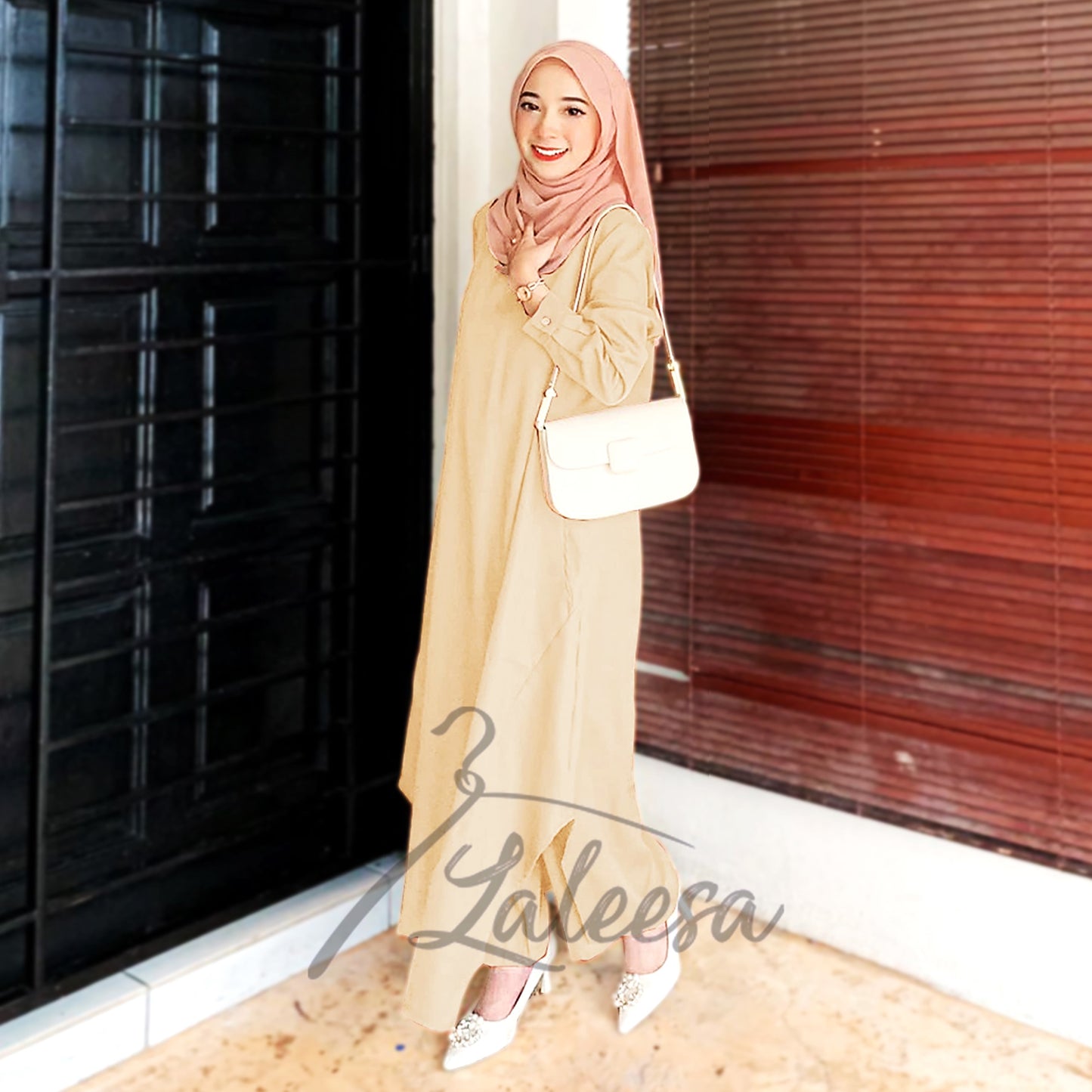 LALEESA (Blouse + Pants) SET FARHANA SW839839 Set Wear Blouse Muslimah Blouse Women Blouse Plus Size Baju Raya 2024